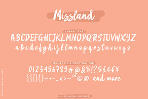 Missland - Handwritten Brush Font