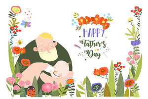 Cute Floral Frame Composed with, a Person Illustration by Maria Starus