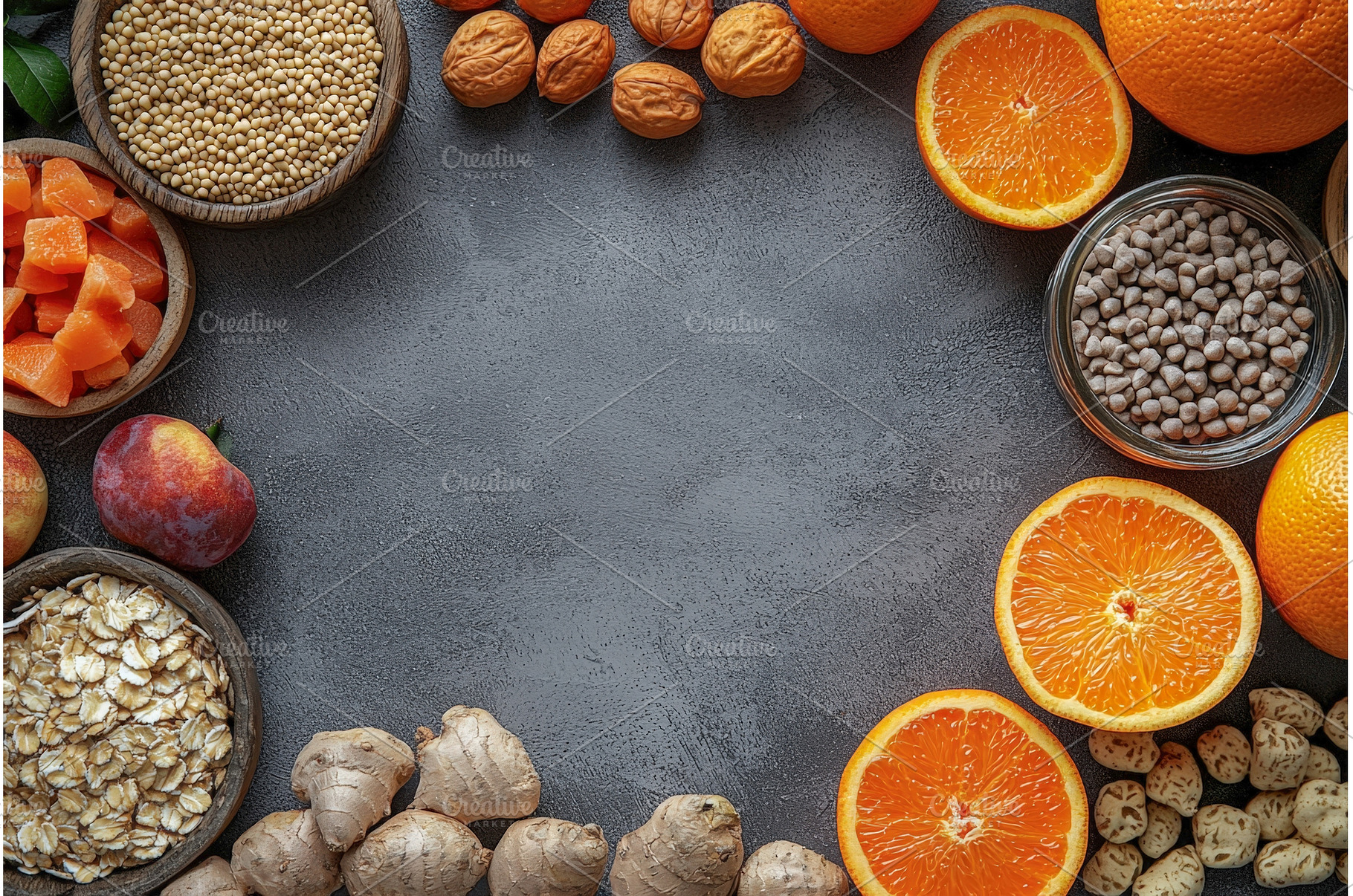 Assorted whole vegan foods and, a Food & Drink Photo by Rodica Ciorba