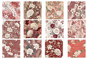 Red Vintage Floral Chinoiserie, a Pattern Graphic by Wow Magic (Thumbnail 2 of 2)