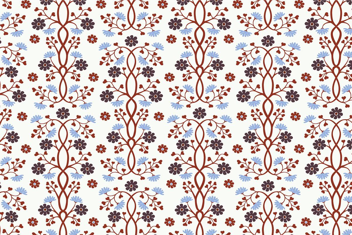 Seamless Floral Vector Patterns Set, a Pattern Graphic by Studio Indigo (Photo 3 of 9)