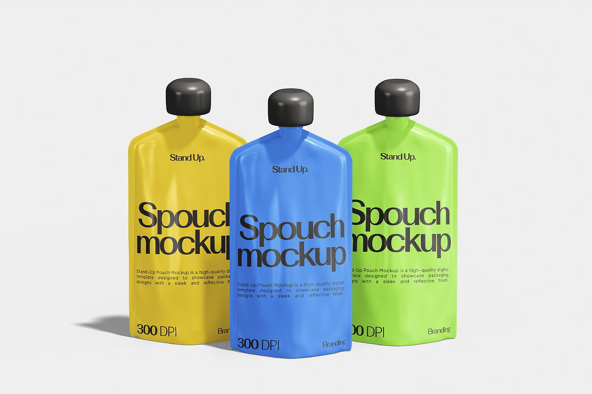 Glossy Stand-Up Pouch Mockup, a Packaging Mockup by Permadi Creative (Photo 3 of 3)