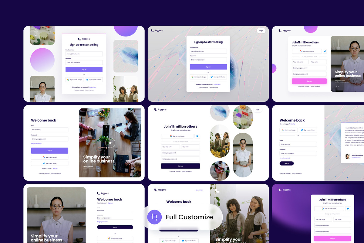 Logger - Login Page Ui Kit, an UI Kit Template by SLAB! Design (Photo 3 of 4)
