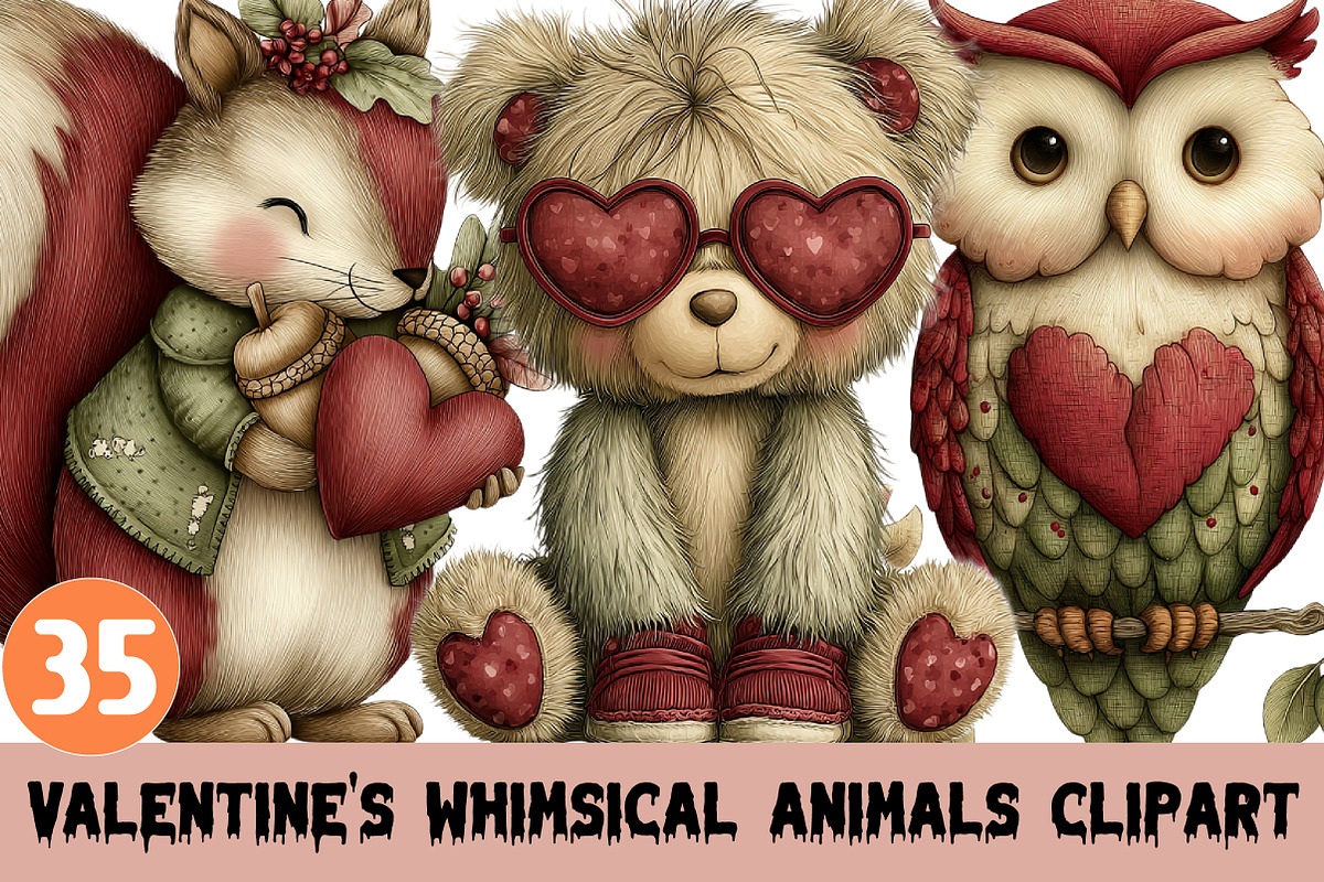 Valentine's Whimsical Animals, a Graphic by CitraGraphics (Photo 1 of 4)