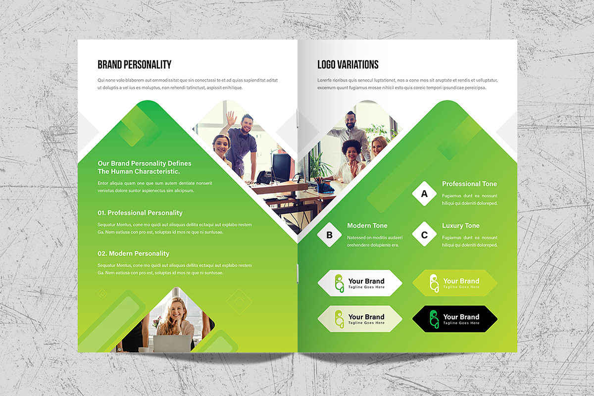 Brand Guidelines Template Design, a Brochure Template by White Graphic (Photo 4 of 11)