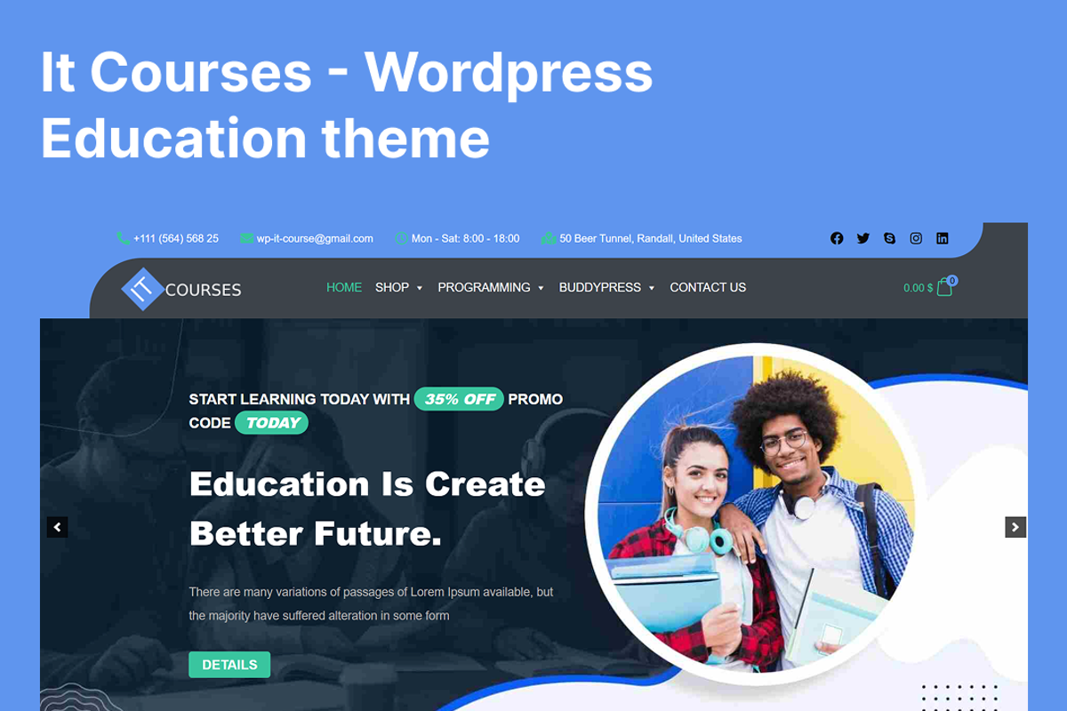 IT Courses Eduction Wordpress theme