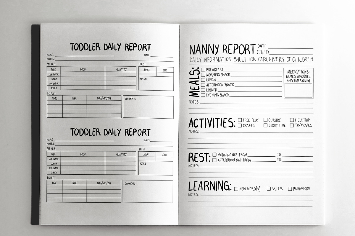 25 Hand Drawn Planners and Journals, a Templates & Theme by Character (Photo 3 of 9)