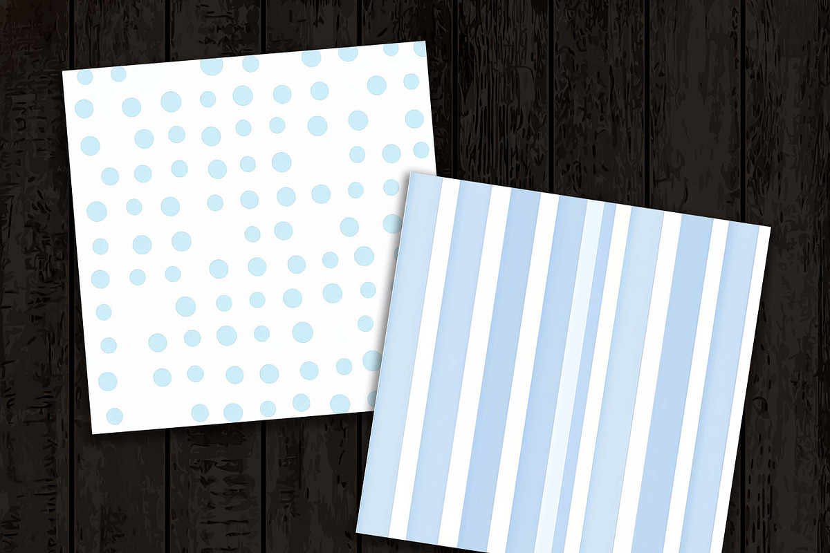 Blue Patterns Digital Paper, a Pattern Graphic by Design Scotch (Photo 7 of 8)