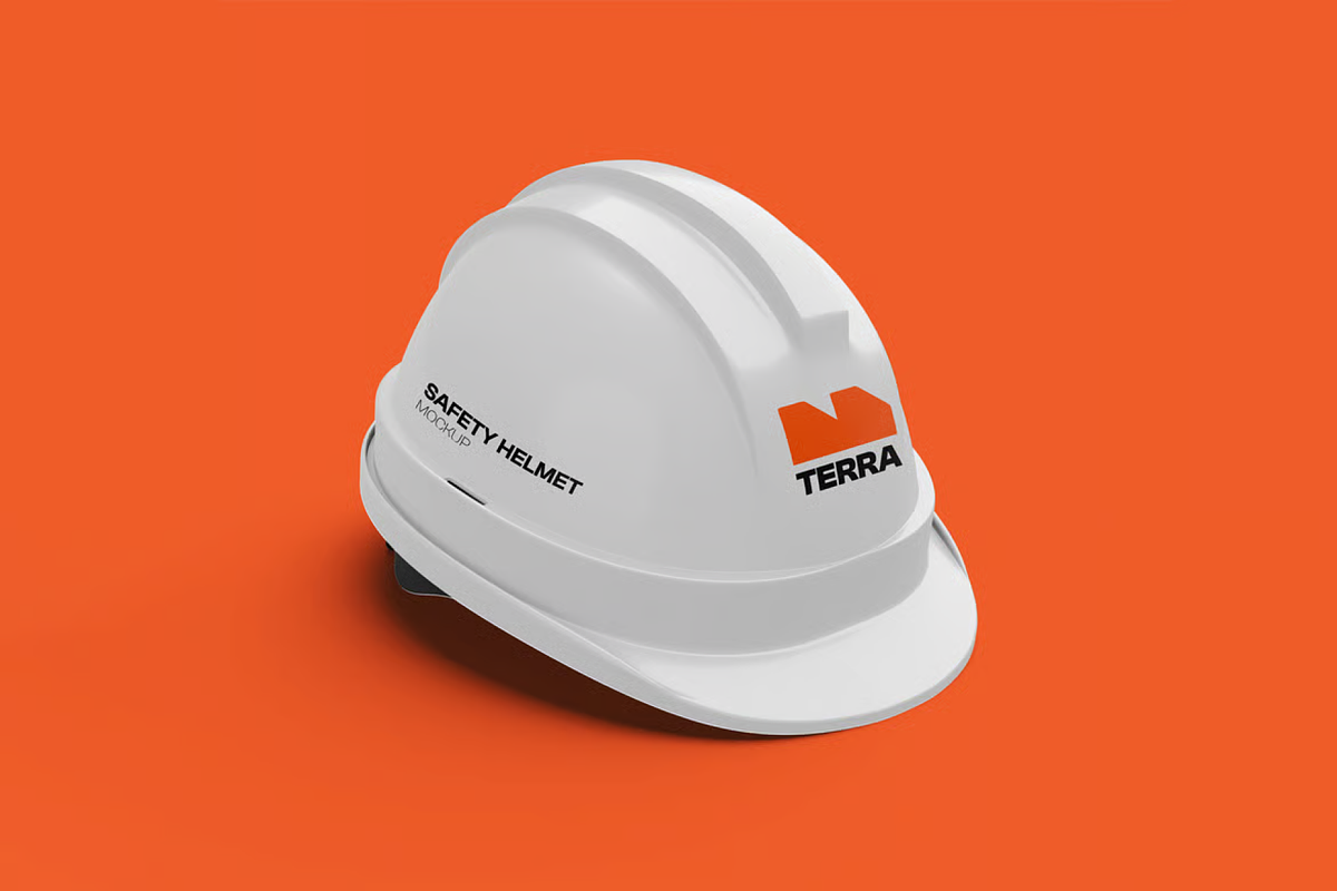 Construction Helmet Mockup, a Household Mockup by graphicsauce (Photo 4 of 4)