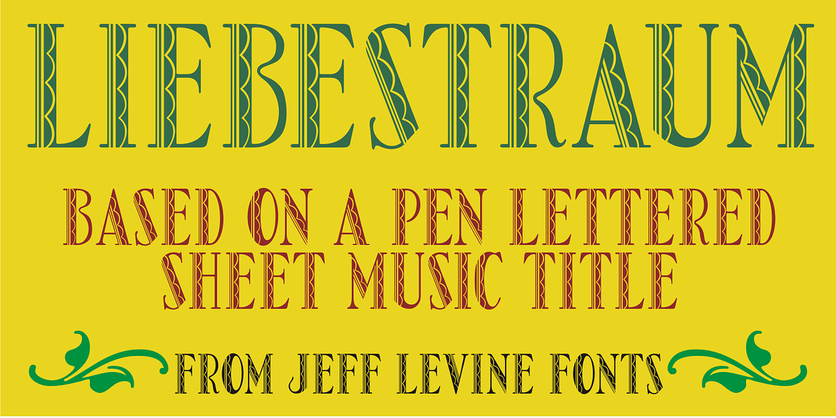 Liebestraum JNL, a Serif Font by Jeff Levine Fonts