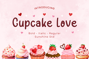 Cupcake Love Handwriting Font, a Handwritten Font by Suntype | Sunshine Std