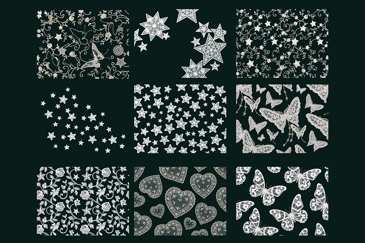 50+ Midnight Embroidery, a Pattern Graphic by Lilithcollageart (Photo 9 of 9)