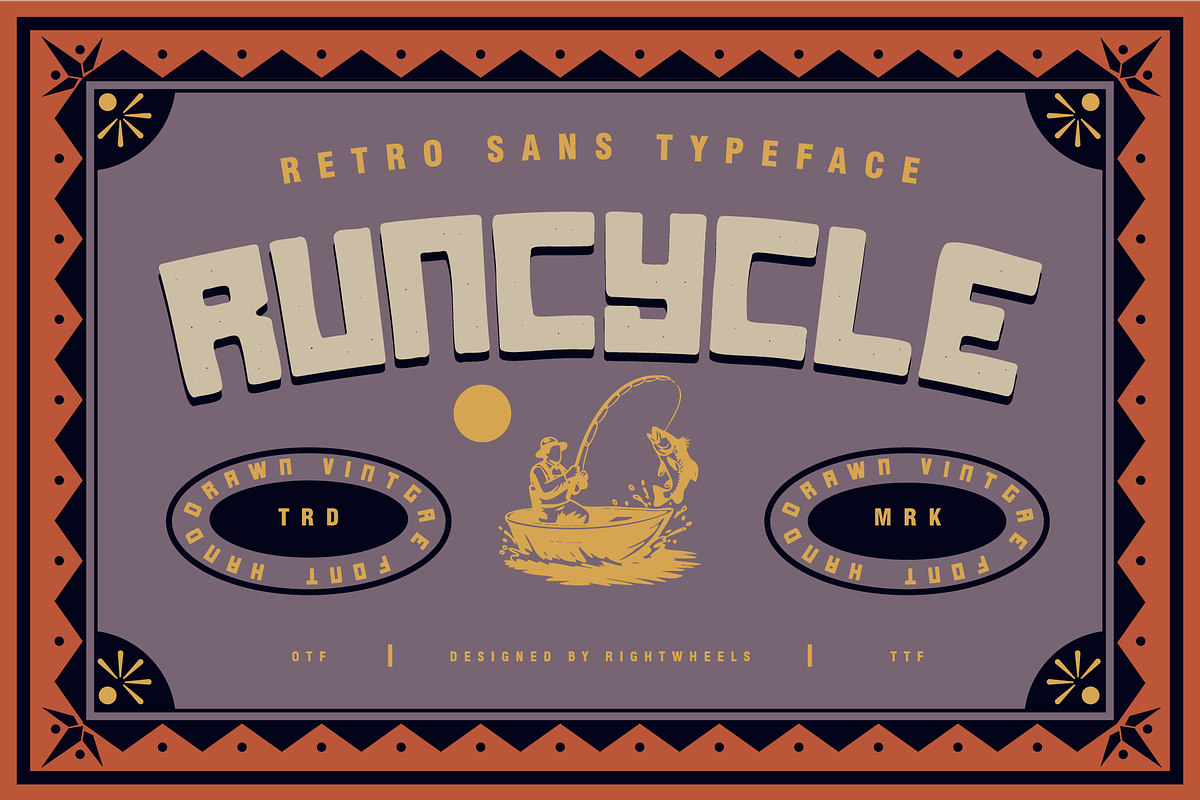 RUNCYCLE - Retro Display Font, a Font by Rightwheels (Photo 1 of 10)