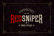 Redsniper Vintage Font, a Font by Locomotype (Thumbnail 1 of 10)