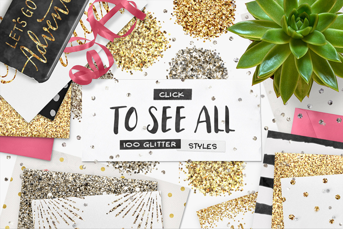 100 Glitter Photoshop Styles + Bonus, a Layer Style Add-On by Pink Coffie (Photo 3 of 5)