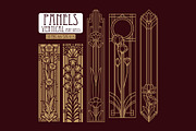 Art Deco 18 Floral Panels, a Decorative Illustration by Stanislav Kharchevskyi (Thumbnail 1 of 4)