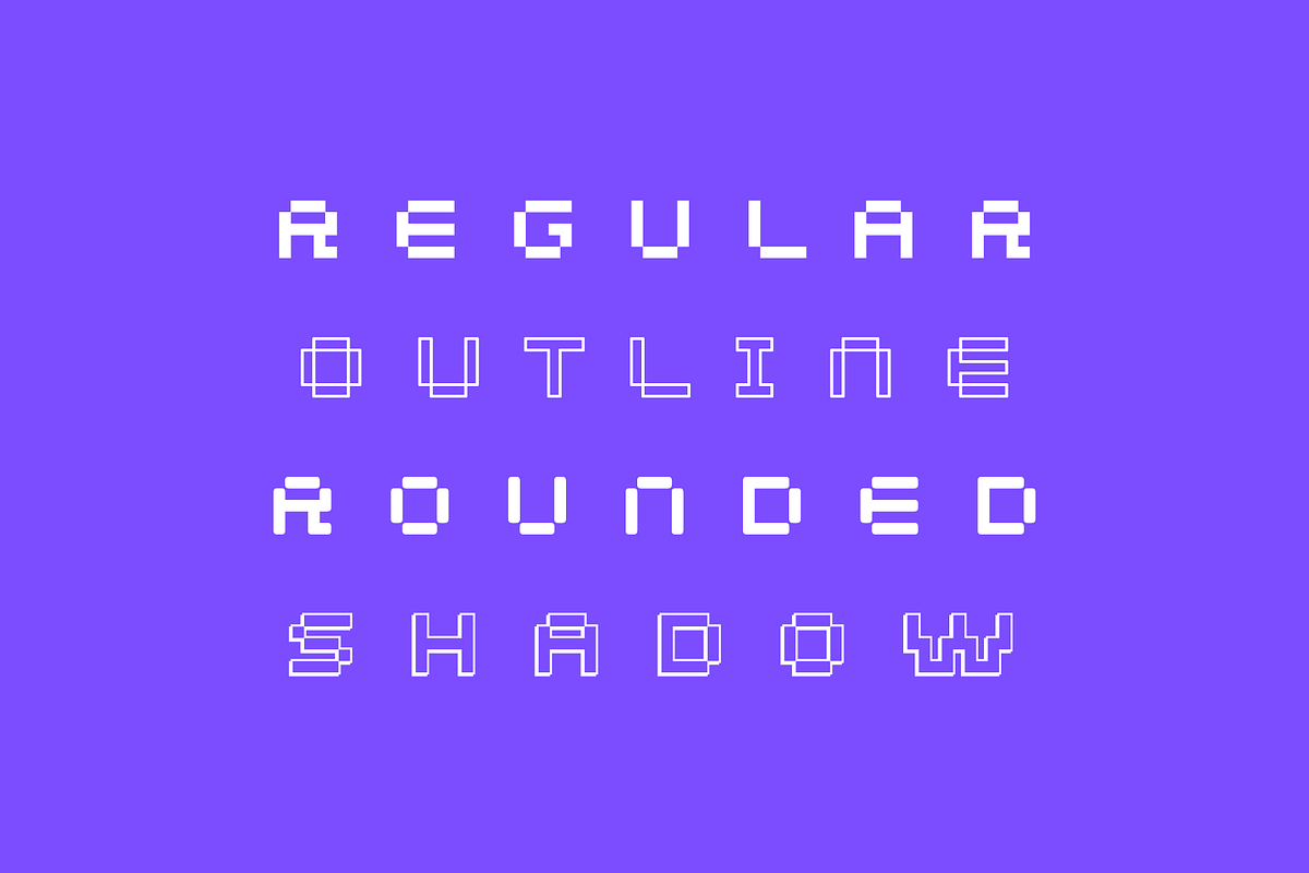 Vivida Pixel Font Family, a Sans Serif Font by alpercakici (Photo 9 of 14)