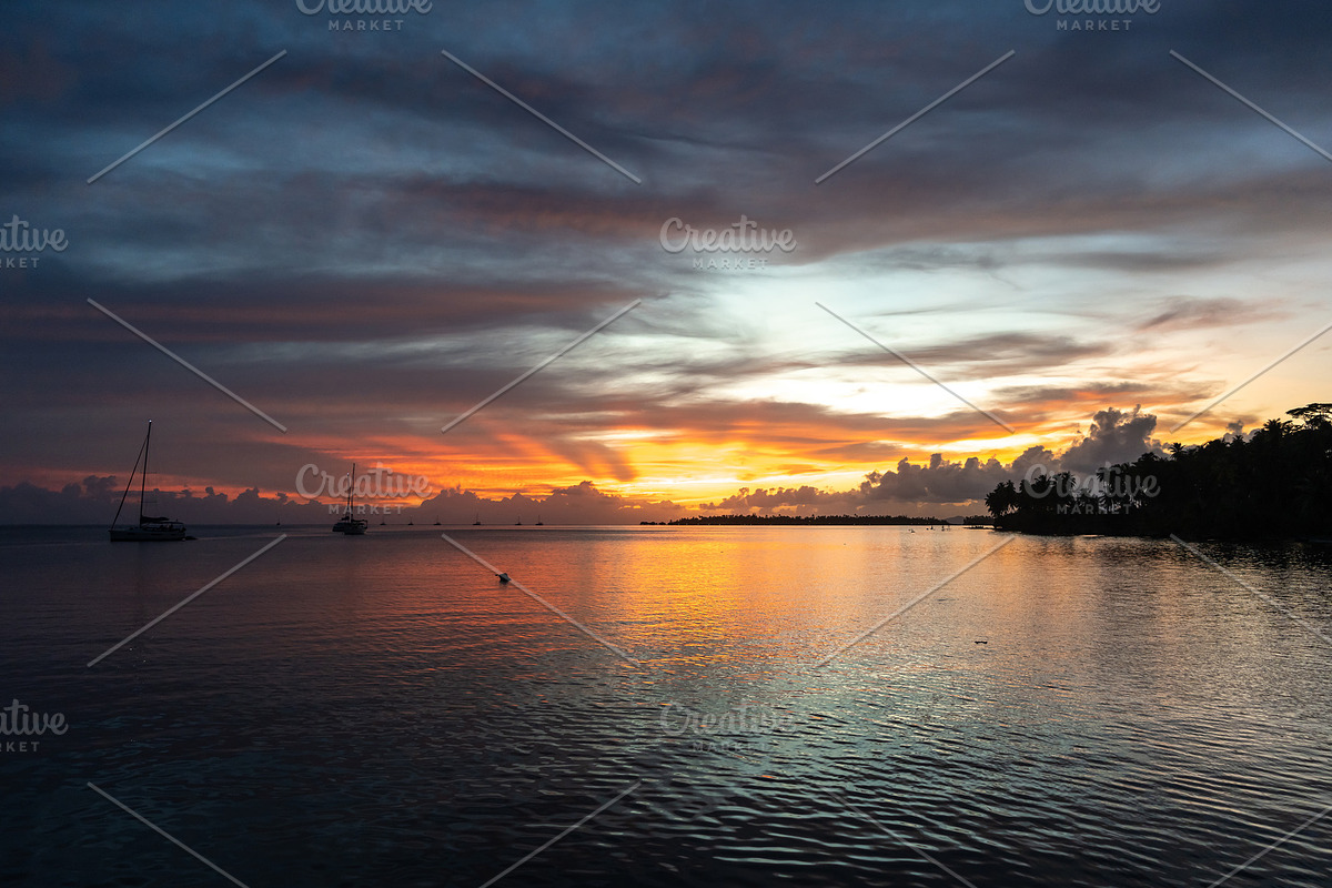Sunset Over Tahaa Island, French Polynesia, a Nature Photo by GoodGoods (Photo 3 of 3)