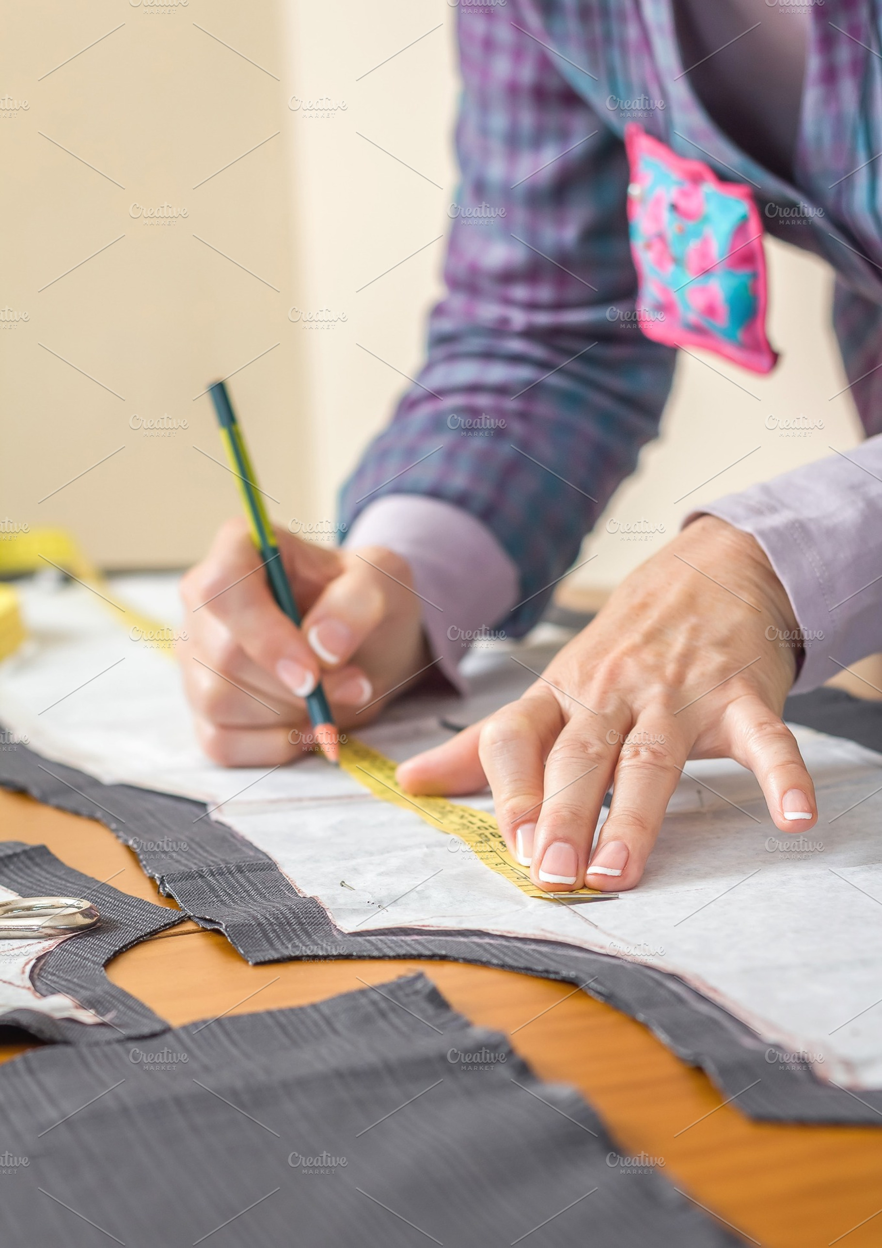 Dressmaker drawing tailor pattern stock photo containing dressmaker and tailor, an Arts & Entertainment Photo by davidpereiras