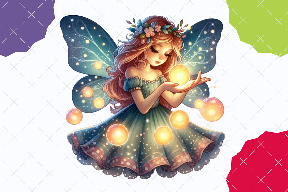 Watercolor Fairy Clipart, an Illustration by designcity5 (Photo 5 of 5)