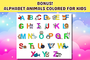 Cute Alphabet Animals Coloring Page, an Education Illustration by Salaly (Thumbnail 2 of 12)