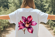 Watercolor Burgundy Orchids Clipart, an Illustration by Digital Artistic99 (Thumbnail 8 of 9)