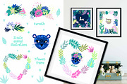 Jungle Cute Baby Animals clipart, an Animal Illustration by OxanaTally (Thumbnail 5 of 10)