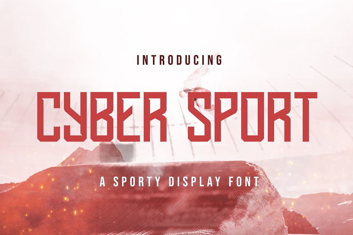 Cyber Sport - Sporty Display Font, a Sans Serif Font by StringLabs (Photo 1 of 11)