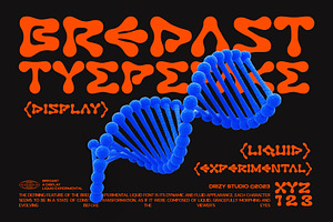 Bredast - Experimental Liquid Font