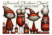 Whimsical Christmas Clipart, an Illustration by DreamCafeArt (Thumbnail 1 of 6)