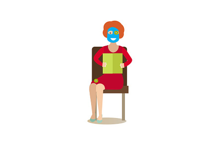 Spa people concept vector flat