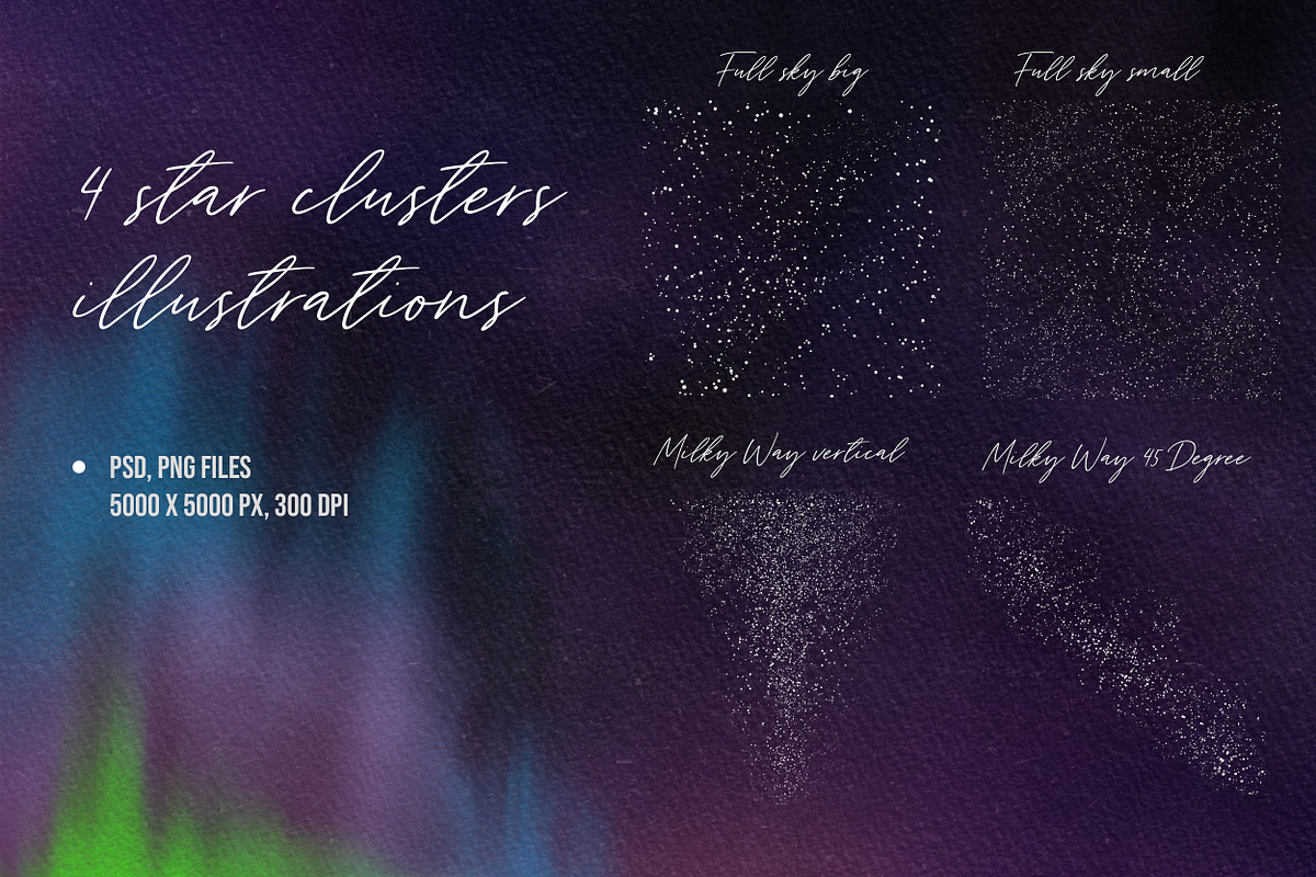 Aurora Borealis-Watercolor overlays, a Texture Illustration by ❤️ KiraSolly (Photo 7 of 7)