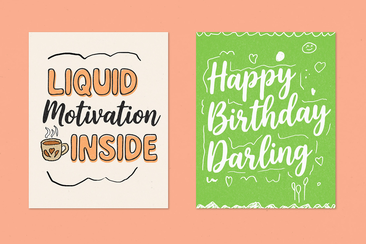 Spiced Autumn Playfull Dual Font, a Handwritten Font by deadlock studio (Photo 6 of 10)