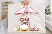 Whimsical Summer Beach Duck Clipart, an Illustration by designcity5 (Thumbnail 3 of 5)
