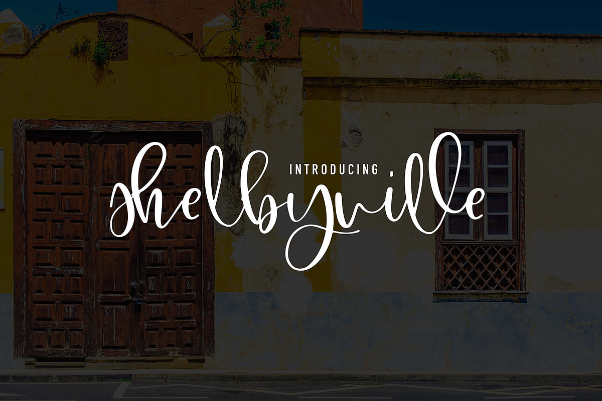 Shelbyville, a Script Font by OnTheSpotStudio (Photo 1 of 6)