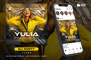 Dj Party Night Flyer Template