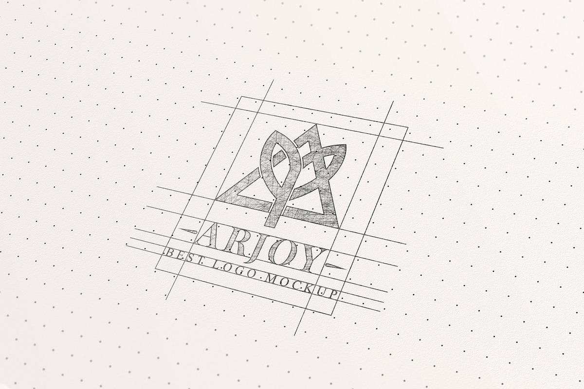Pencil Sketch Logo Mockup V2, a Mockup by INTENTFX (Photo 9 of 14)