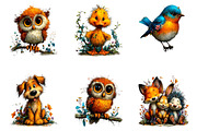 Watercolor Animals Clipart, a Seasonal Illustration by CreationArt (Thumbnail 6 of 7)