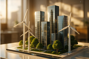 Architectural model showcasing, an Object Illustration by Sergey Kotenev
