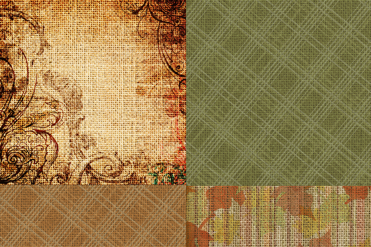 Autumn Burlap 20: Digital Paper preview 3