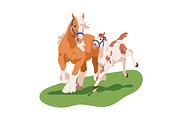 Horses, equine animals running set, an Animal Illustration by Good Studio (Thumbnail 8 of 13)