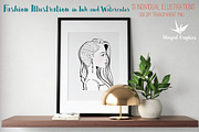 Fashion illustration ink watercolor, a Person Illustration by Winged Graphics (Thumbnail 5 of 5)