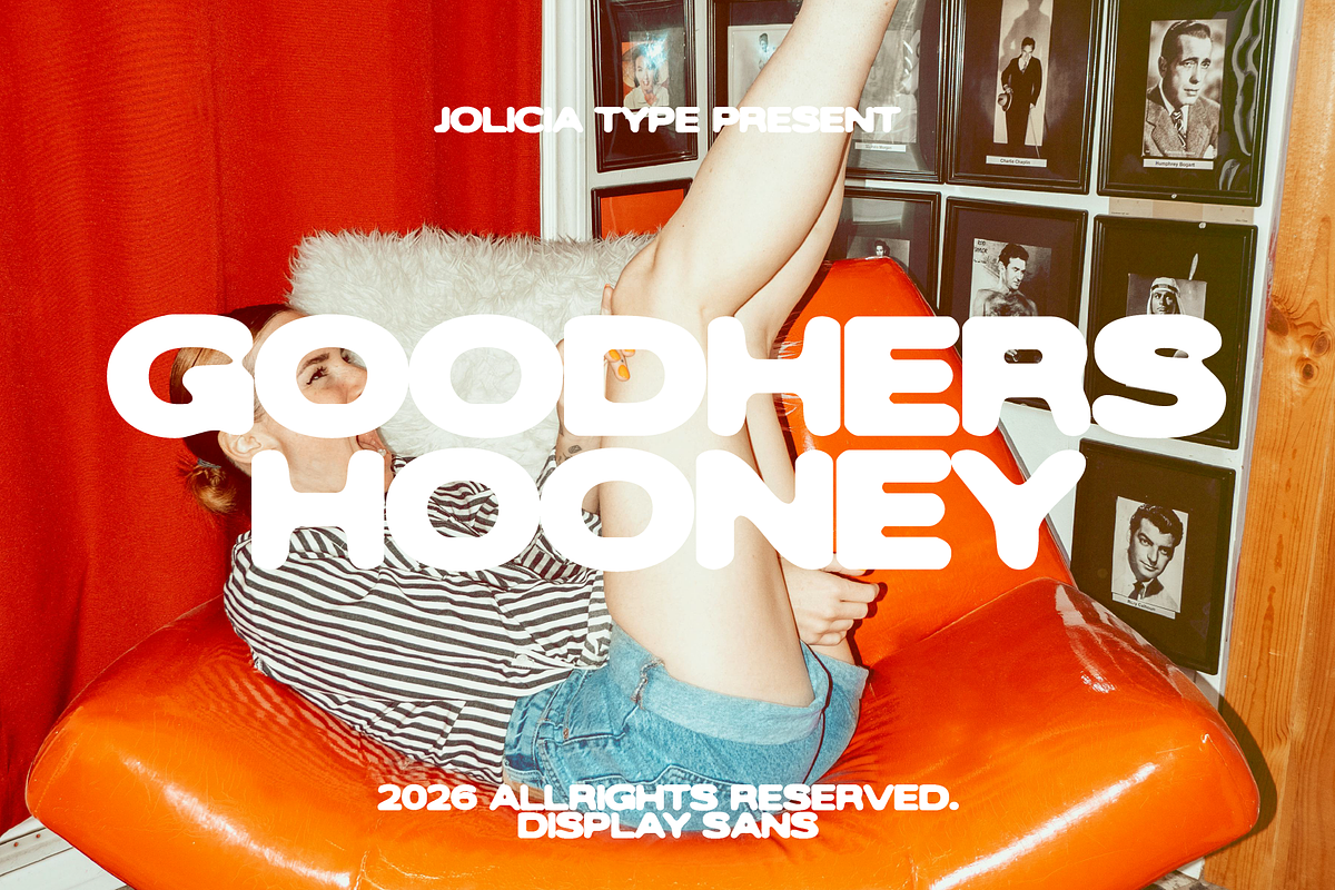 Goodhers Hooney | Display Sans, a Sans Serif Font by Jolicia Type (Photo 1 of 13)