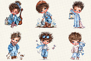 Quirky Cute Little Boy Clipart, an Illustration by DreamCafeArt (Thumbnail 5 of 6)