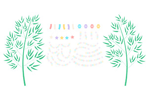 Tanabata Festival bamboo, paper, an Object Illustration by sceptical cactus
