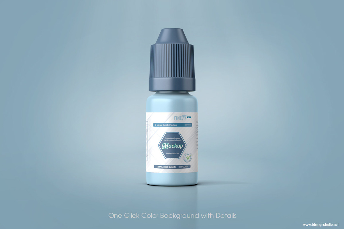 E-liquid Bottle Mockup, a Packaging Mockup by idesignstudio (Photo 5 of 6)
