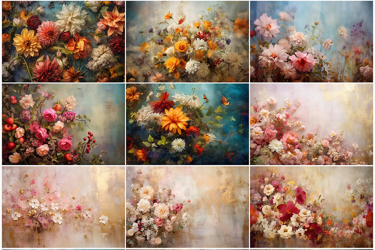 85 Fine Art Vintage Floral Design, a Texture Illustration by Bilgep_design (Photo 5 of 19)