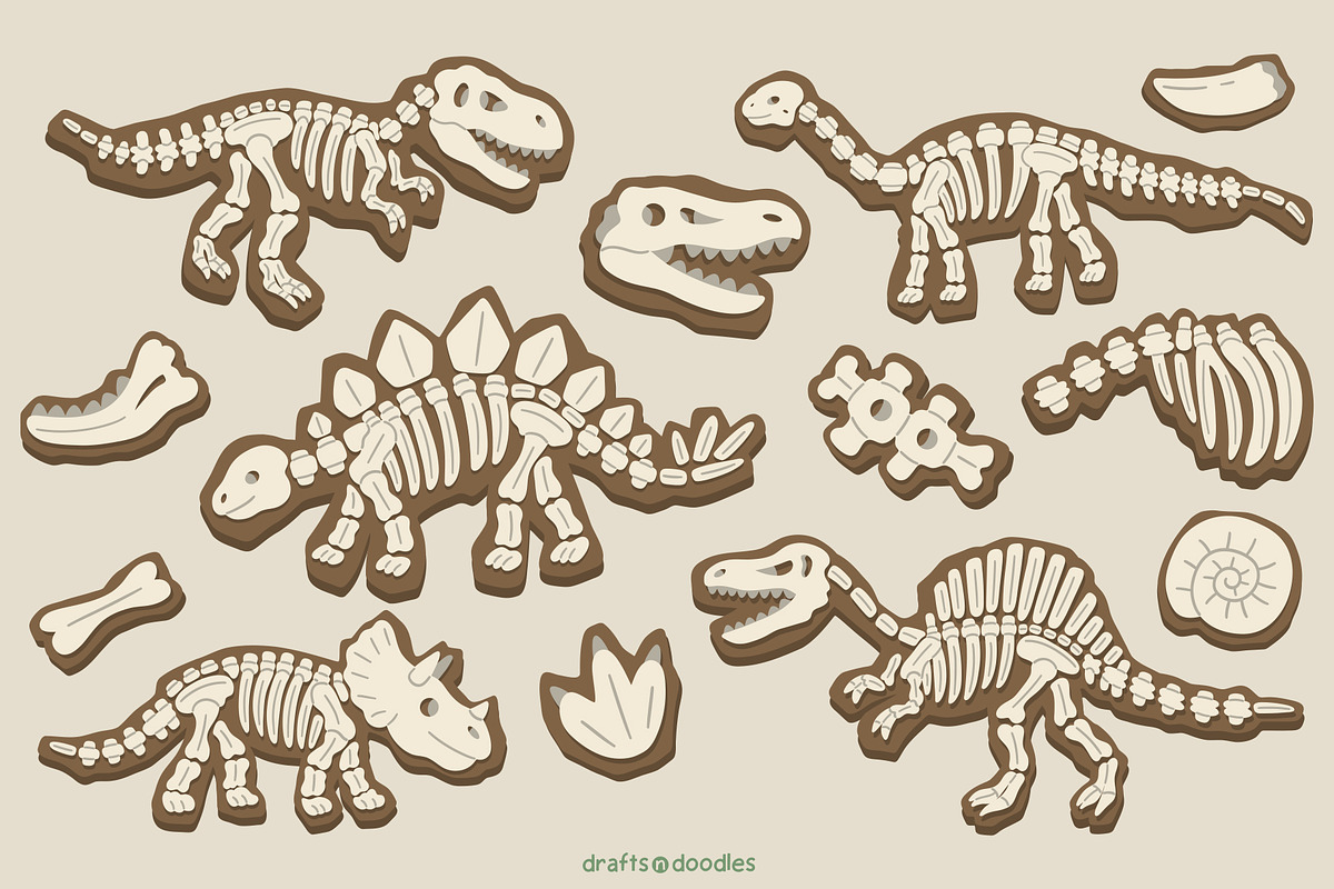 Dinosaur Days Clipart and Patterns, a Pattern Graphic by Drafts n Doodles (Photo 10 of 20)