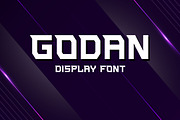 Godan - Futuristic Display Font, a Font by Mightyfire (Thumbnail 1 of 3)