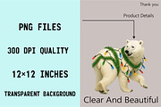 Christmas Polar Bear Clipart, an Illustration by SVGArt (Thumbnail 5 of 8)